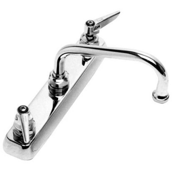 T&S Brass Faucet 8" Ctr Deck 12" Noz B-1123